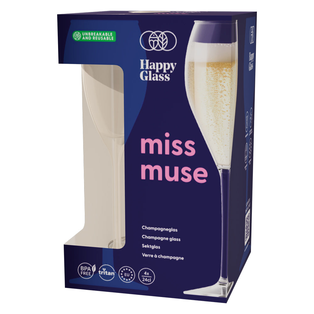 Glass - Miss Muse (Champagne 4 pc)